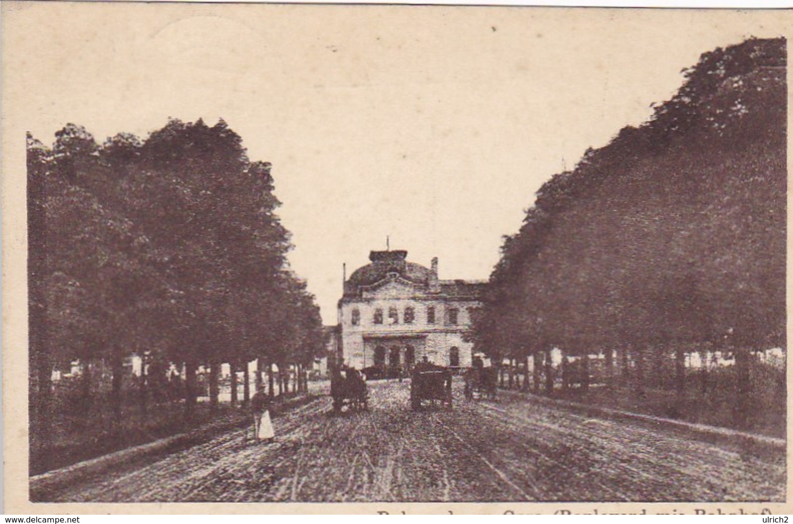 AK Ploesti - Bulevardu Cu Gara - Boulevard Mit Bahnhof - Feldpost Res. Jäger Batl. 7 - 1917 (41596) - Rumänien