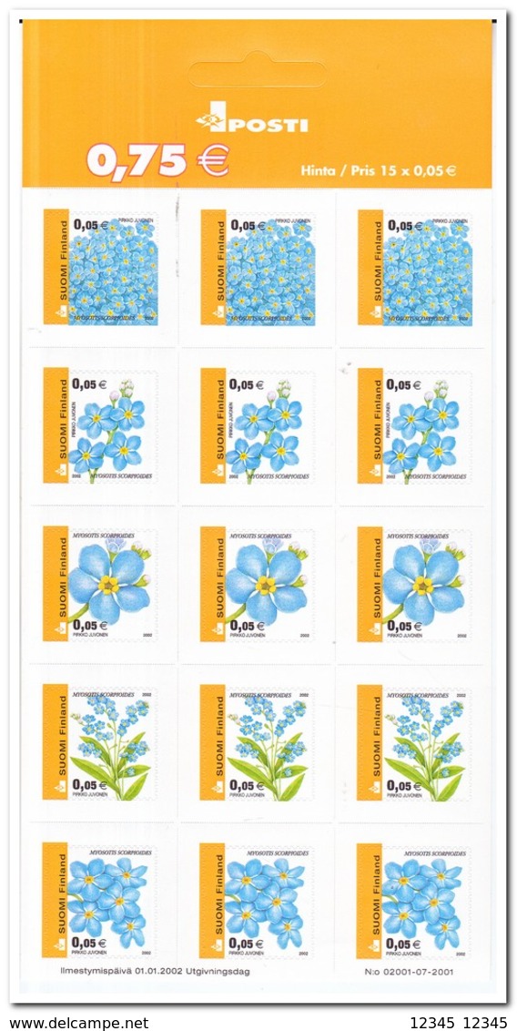 Finland 2002, Postfris MNH, Flowers - Postzegelboekjes