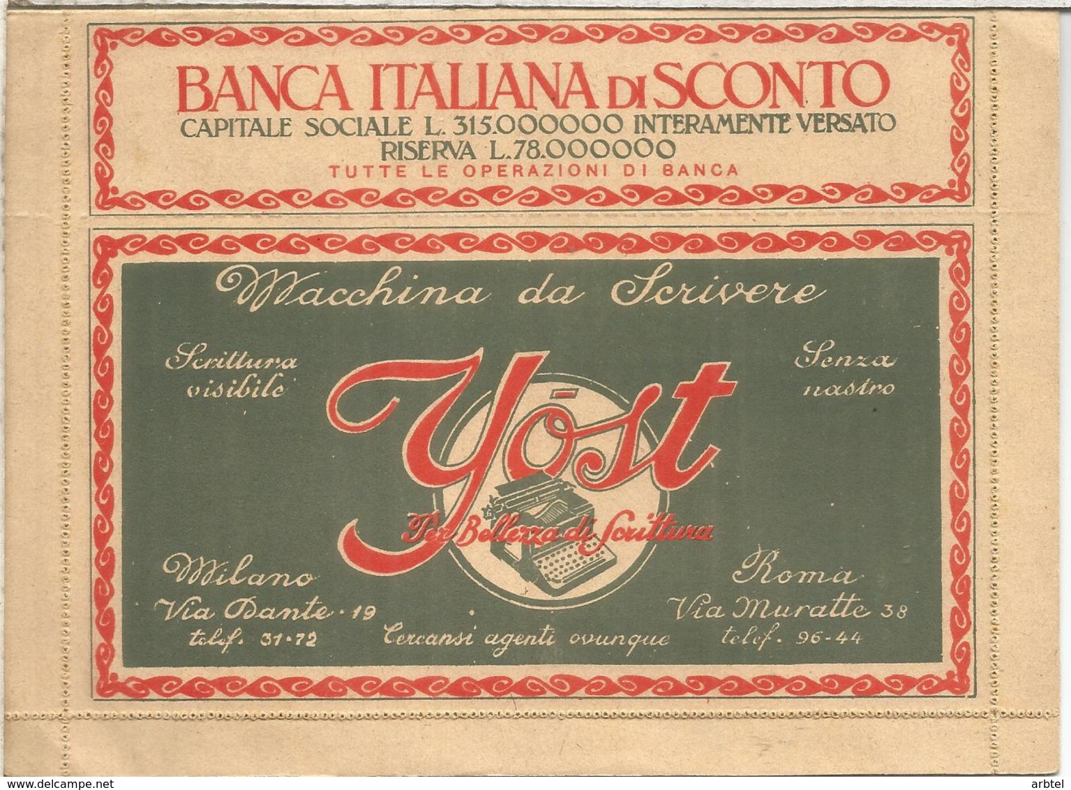 ITALIA BLP HACIA 1920S SERIE LIGURIA CARTA CON PUBLICIDAD DIVERSA BARCO SHIP BANK TYPEWRITER COGNAC COMIDA VINO MARSALA - Vinos Y Alcoholes