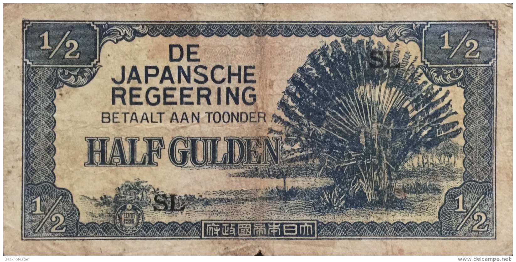 Netherland Indies 1/2 Gulden, P-122b - Very Good - Indie Olandesi