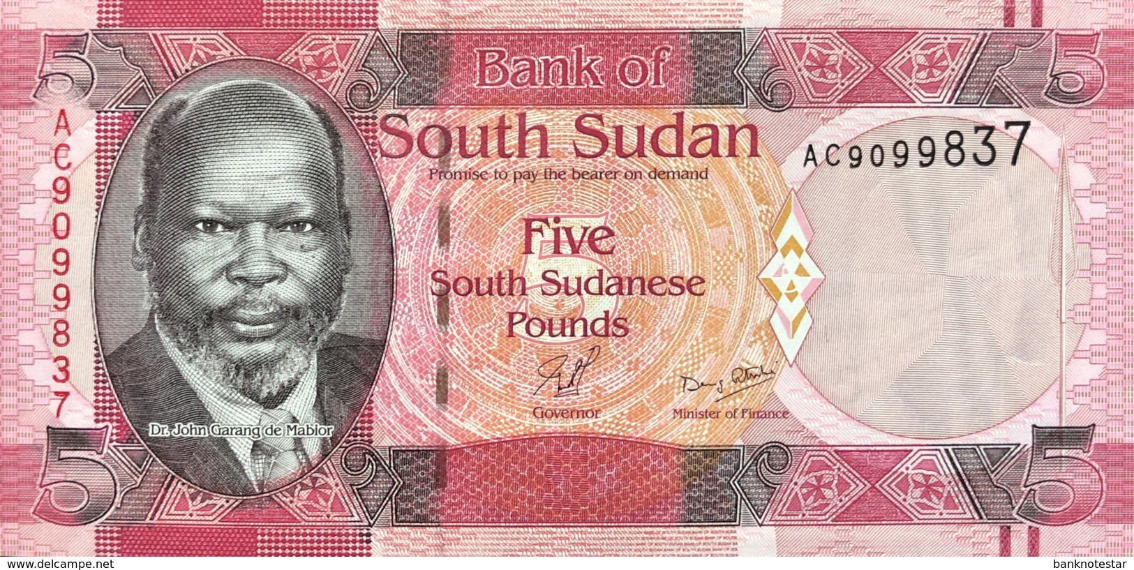 South Sudan 5 Pounds, P-6 (2011) - UNC - Soudan