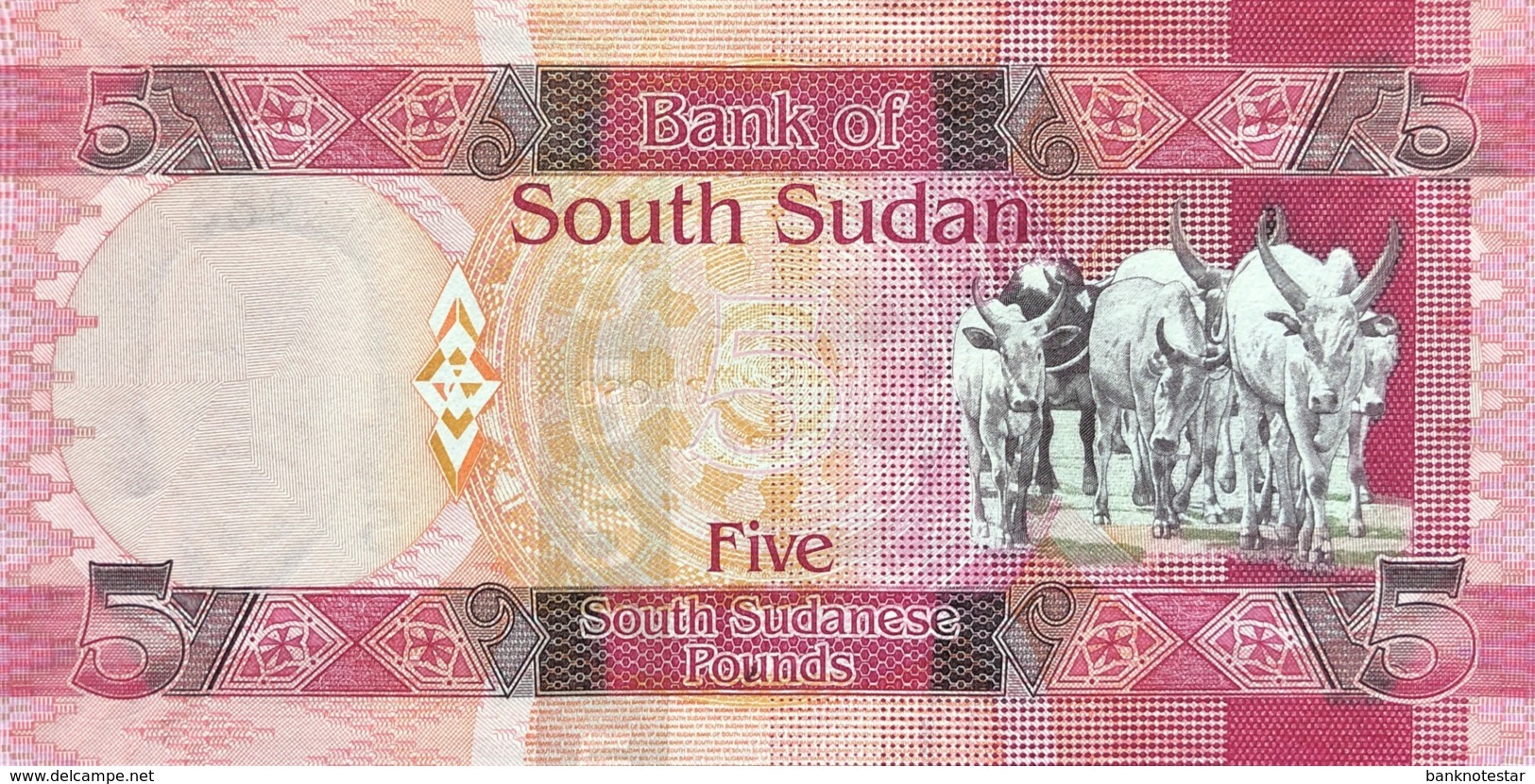 South Sudan 5 Pounds, P-6 (2011) - UNC - Soudan