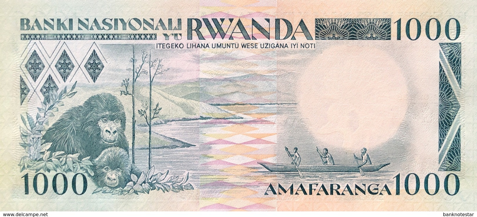 Rwanda 1.000 Francs, P-21 (1.1.1988) - UNC - Ruanda