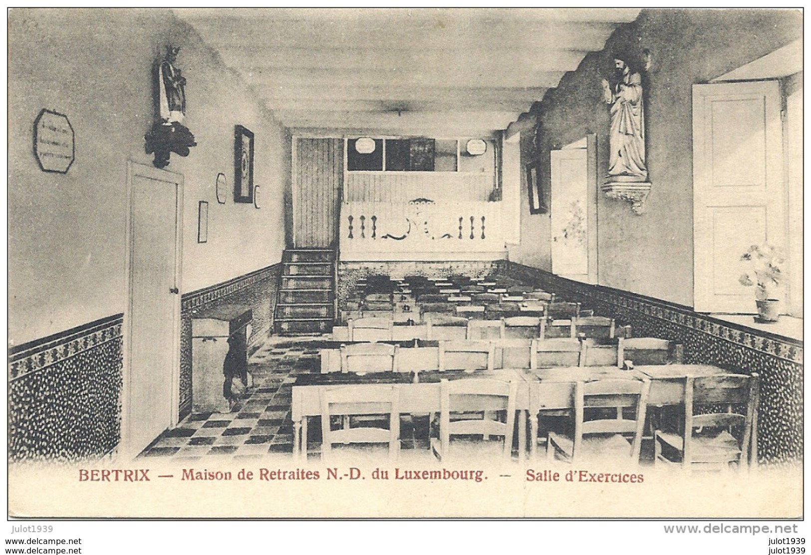 BERTRIX ..-- Maison De Retraites . Salle D'exercices . 1921 Vers BOUILLON ( Mme Veuve TAILLER ) . Voir Verso . - Bertrix