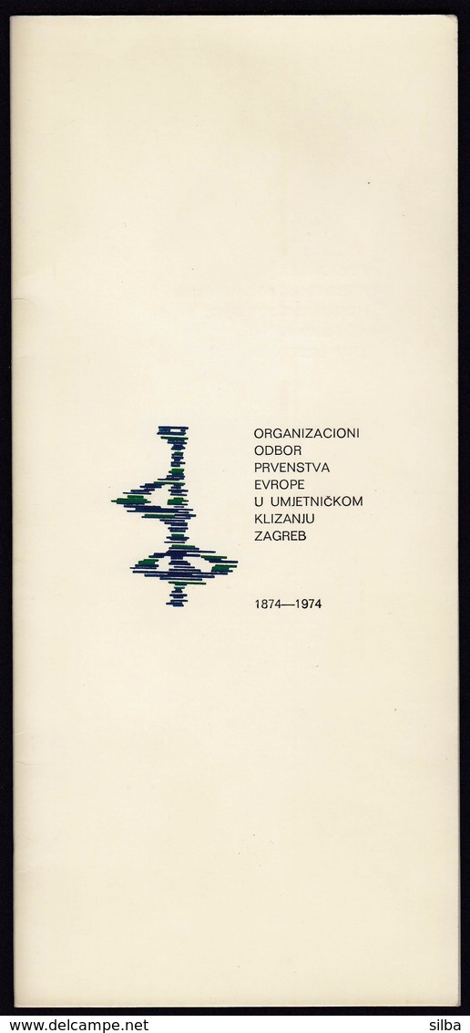 Croatia Zagreb 1974 / European Figure Skating Championship / Invitation Card - Skating (Figure)