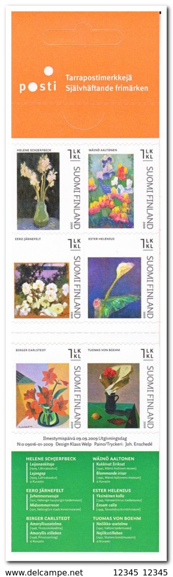 Finland 2009, Postfris MNH, Flowers, Paintings - Postzegelboekjes