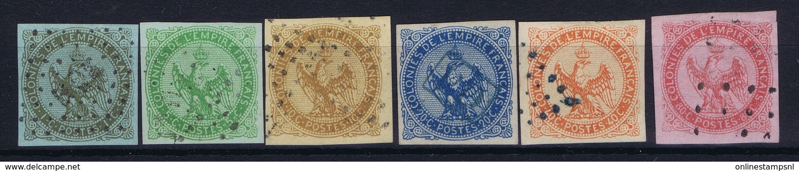 Colonies Francaises  Yv 1 - 6 Obl./Gestempelt/used - Águila Imperial