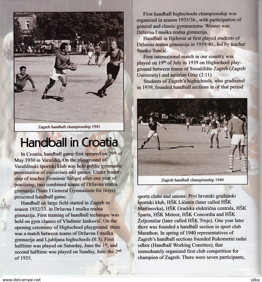 Croatia Zagreb 2000 / Handball in Croatia / Exhibition Invitation card + Brochure