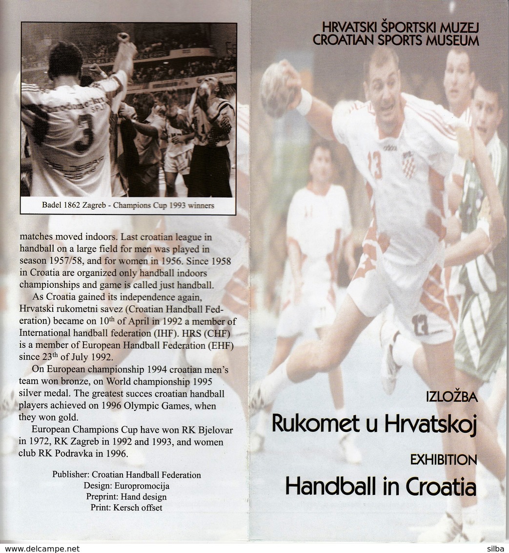 Croatia Zagreb 2000 / Handball in Croatia / Exhibition Invitation card + Brochure