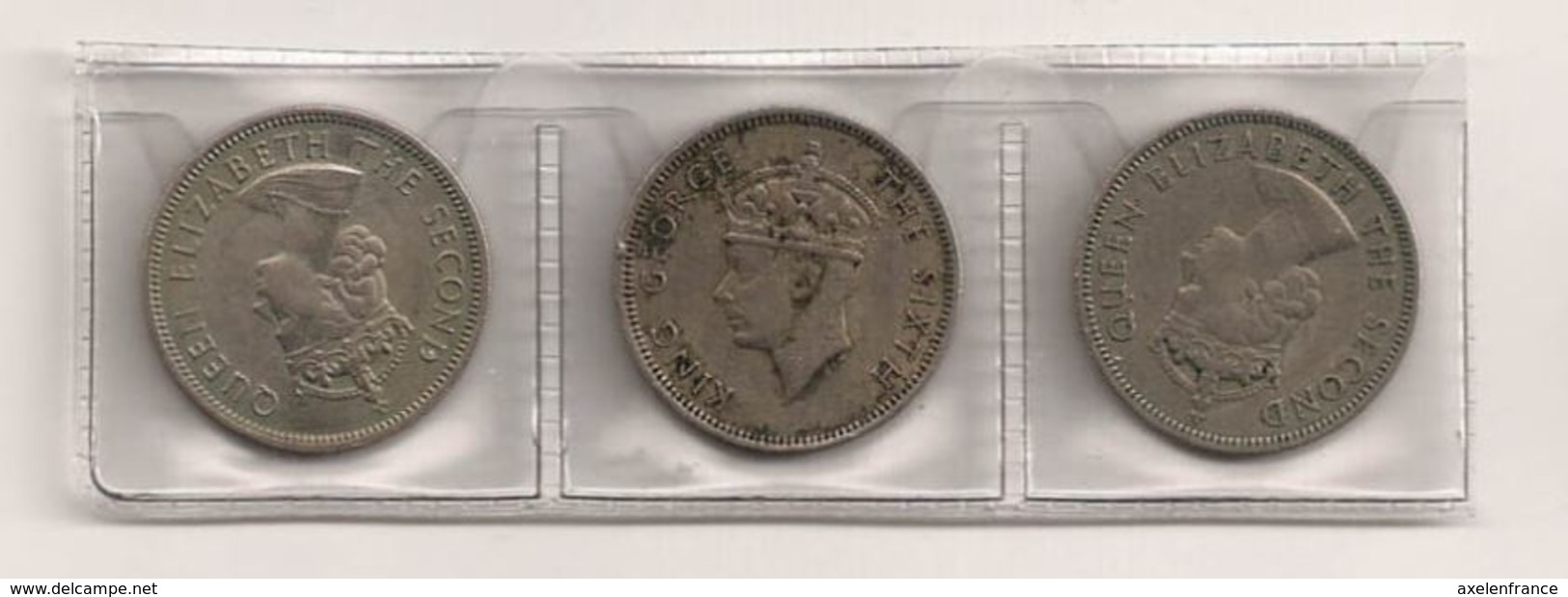 Maurice 1/2 Roupie Rupee 1951 - Seychelles 1/2 Roupîe Rupee 1960 - Seychelles 1/2 Roupîe Rupee 1972 - Mauricio