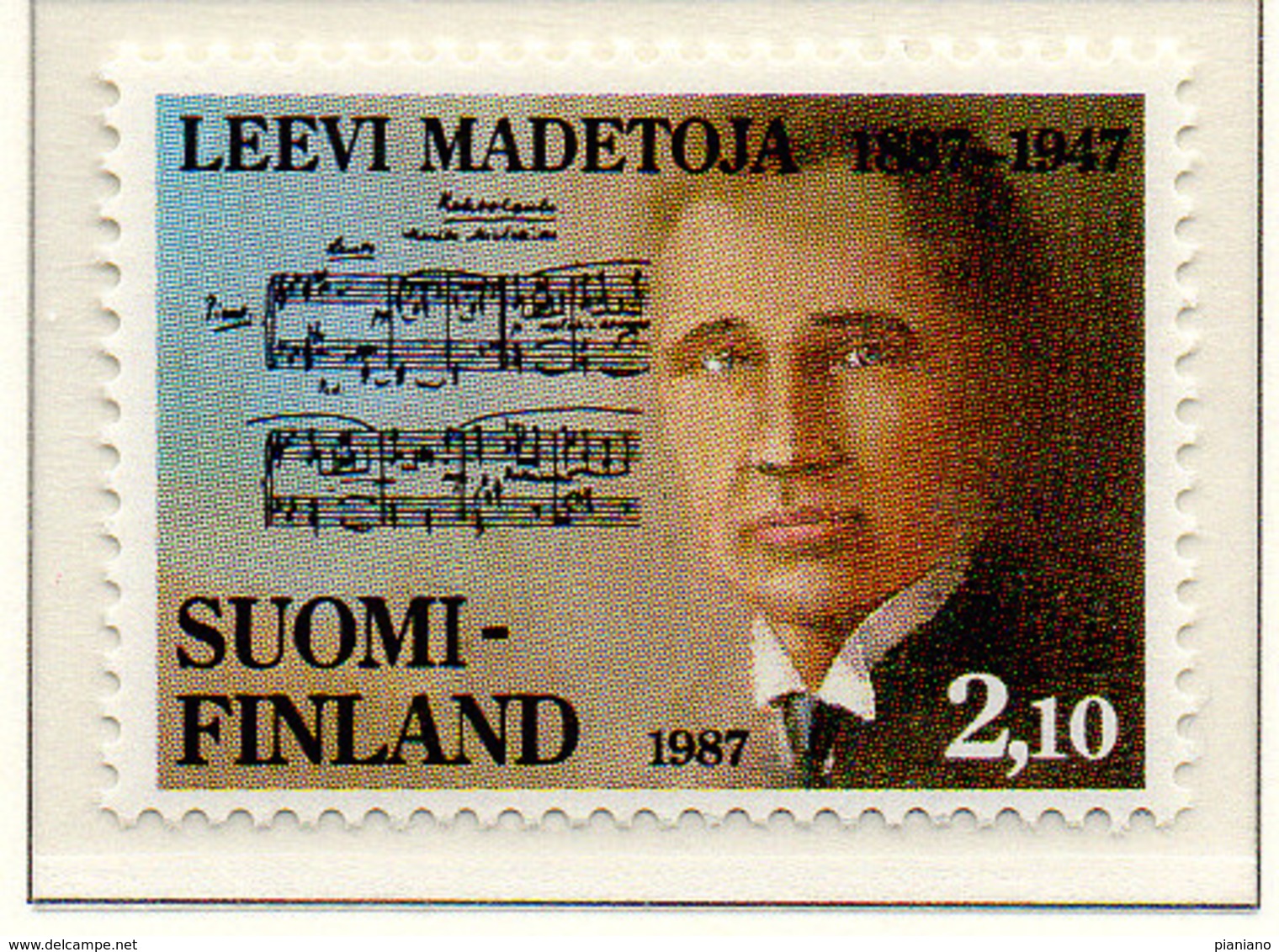 PIA - FINLANDIA  - 1987 : Centenario Della Nascita Del Compositore Leevi Madetoja - (Yv 978) - Musica