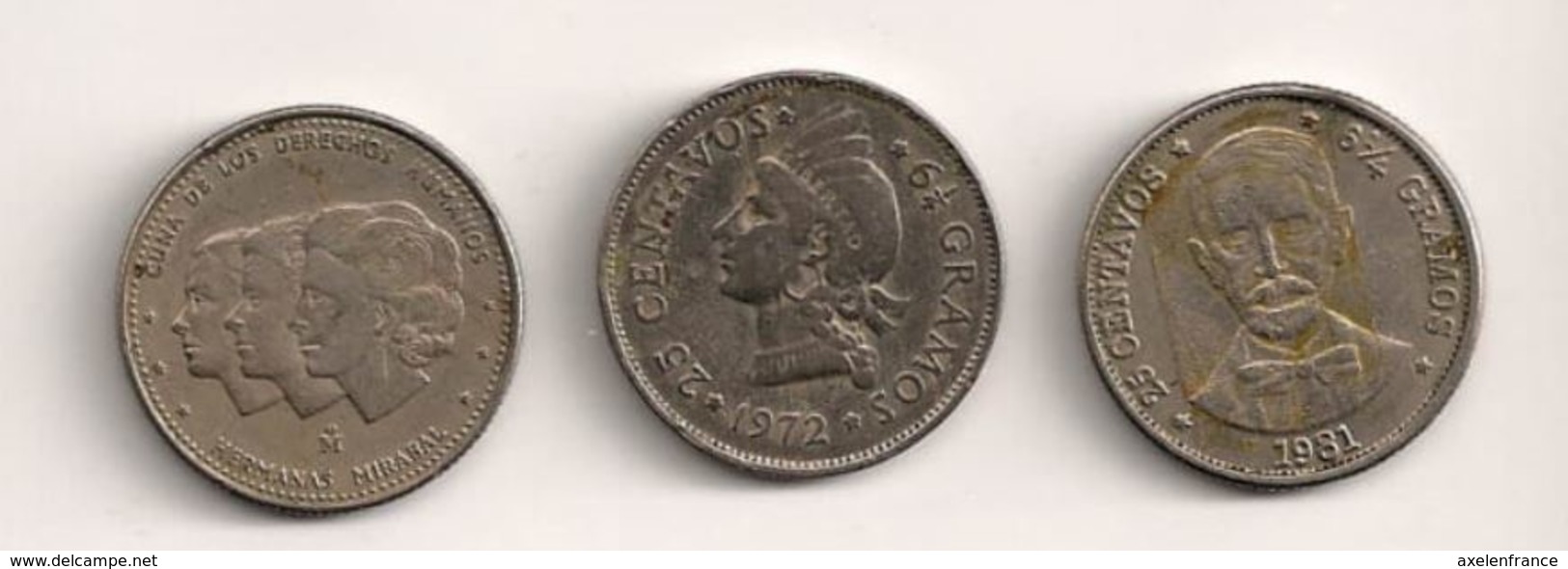 Dominicaine - 25 Centavos 1972 - 25 Centavos 1981 - 25 Centavos 1984 - Dominicaanse Republiek