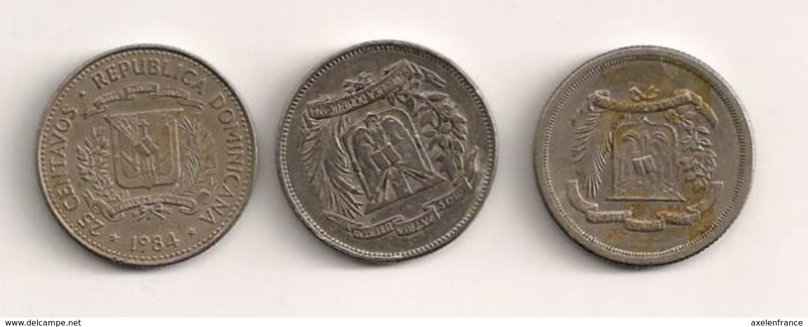 Dominicaine - 25 Centavos 1972 - 25 Centavos 1981 - 25 Centavos 1984 - Dominicaanse Republiek