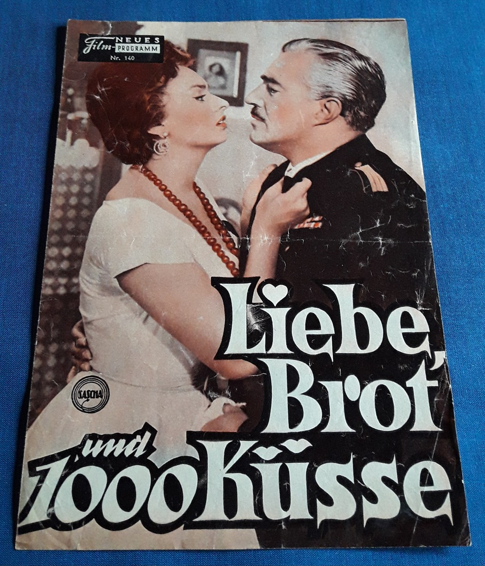 Sophia Loren, Vittorio De Sica, Lea Padovani > "Liebe, Brot Und 1000 Küsse" > Altes NFP-Filmprogramm '1956 (fp324) - Zeitschriften
