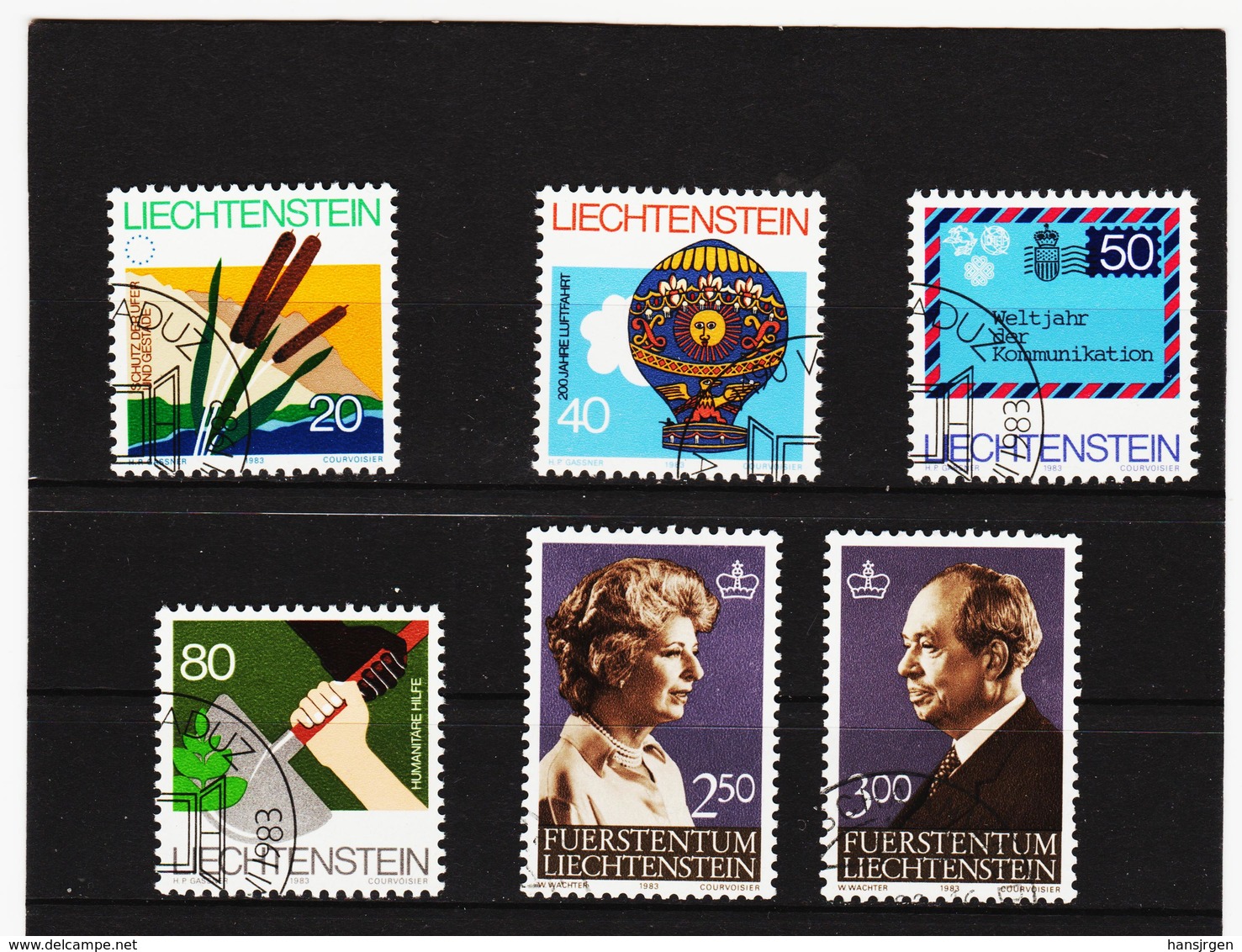 TNT317 LIECHTENSTEIN 1983 Michl 824/29 Used / Gestempelt SIEHE ABBILDUNG - Gebraucht