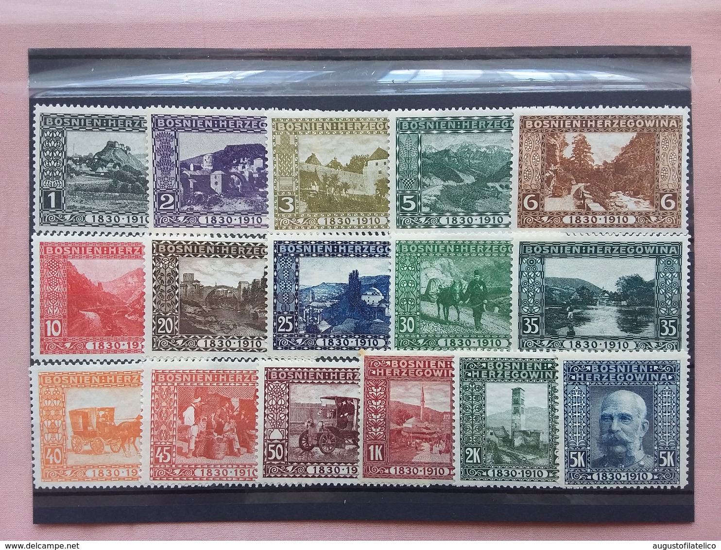 BOSNIA ERZEGOVINA 1910 - 80° Compleanno - Nn. 45/60 Completa - Nuovi ** + Spese Postali - Bosnia Erzegovina