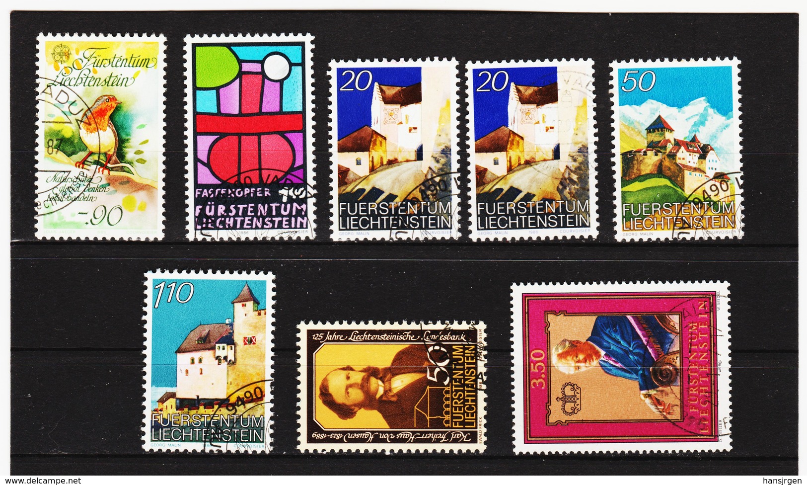 TNT321 LIECHTENSTEIN 1986 Michl 893/98 +902/03 Used / Gestempelt SIEHE ABBILDUNG - Gebraucht