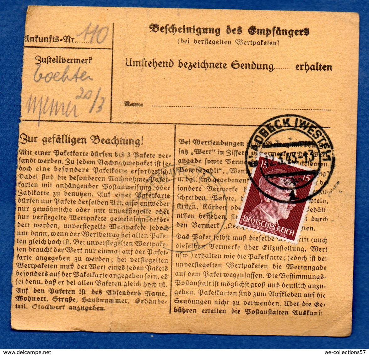 Colis Postal / De Gladbeck - Autres & Non Classés