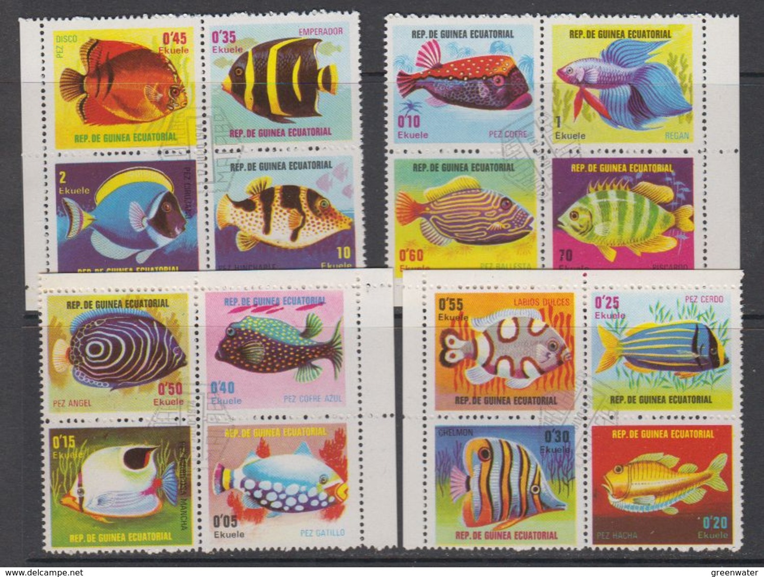 Guinea Eq. 1974 Fishes 16v Used (42940D) - Equatoriaal Guinea