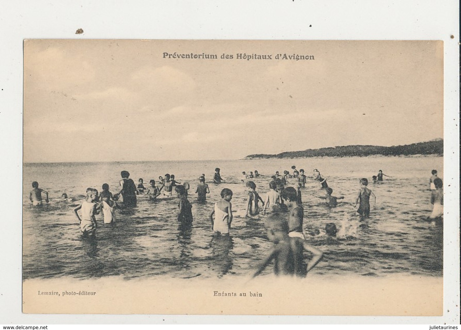 83 PORQUEROLLES PREVENTORIUM DES HOPITAUX D AVIGNON ENFANTS AU BAIN CPA BON ETAT - Porquerolles