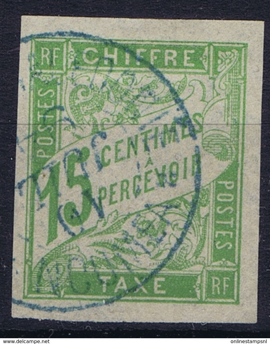 Colonies Francaises Tax Yv 20 Cachet A Date Nouvelle Caladonie Noumeá Bleu - Taxe