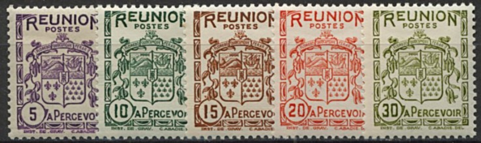 Réunion, Taxe N° 16 à N° 25* Y Et T - Timbres-taxe