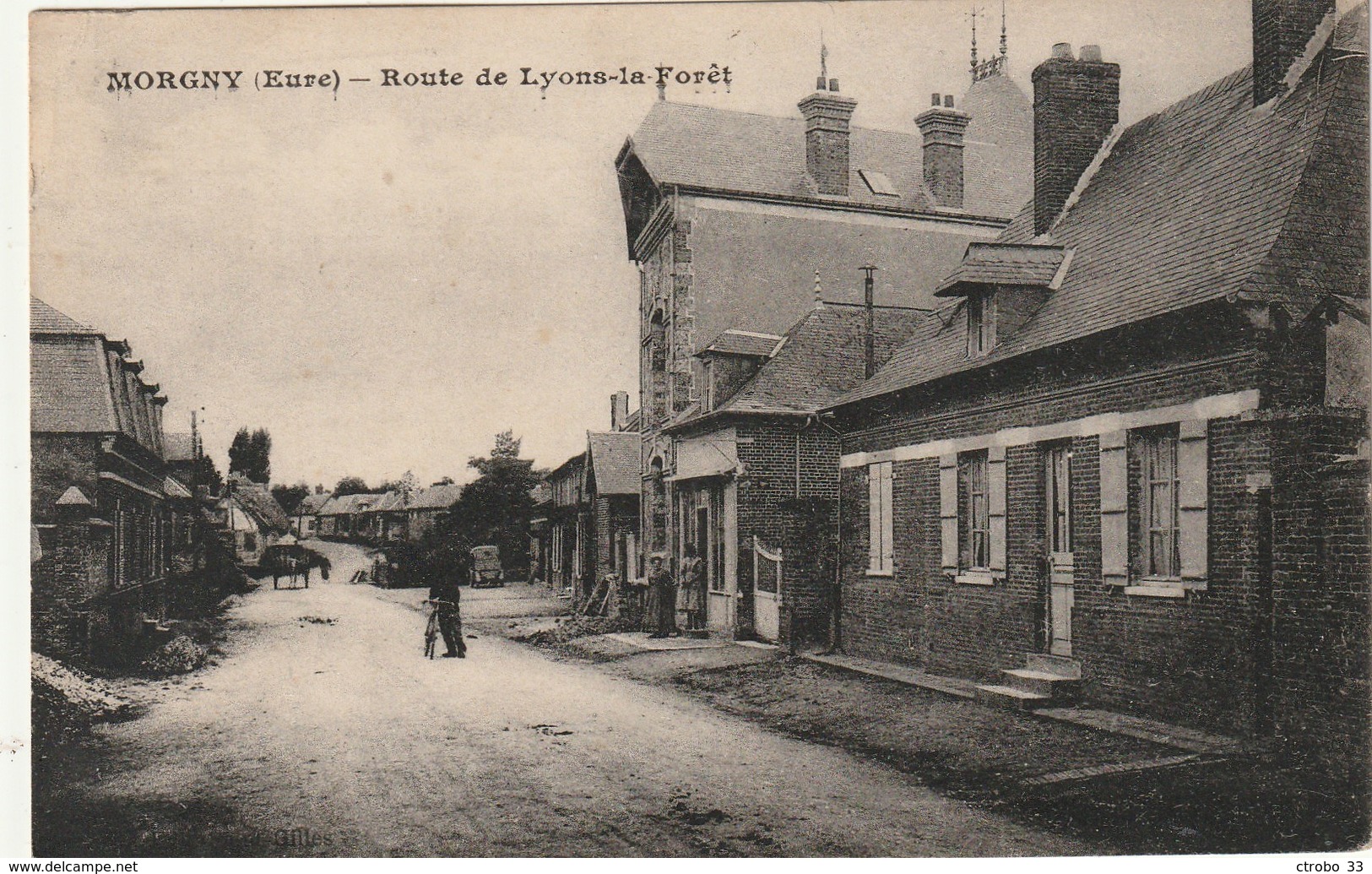 CPA MORGNY 27 - Route De Lyons La Forêt - Other & Unclassified