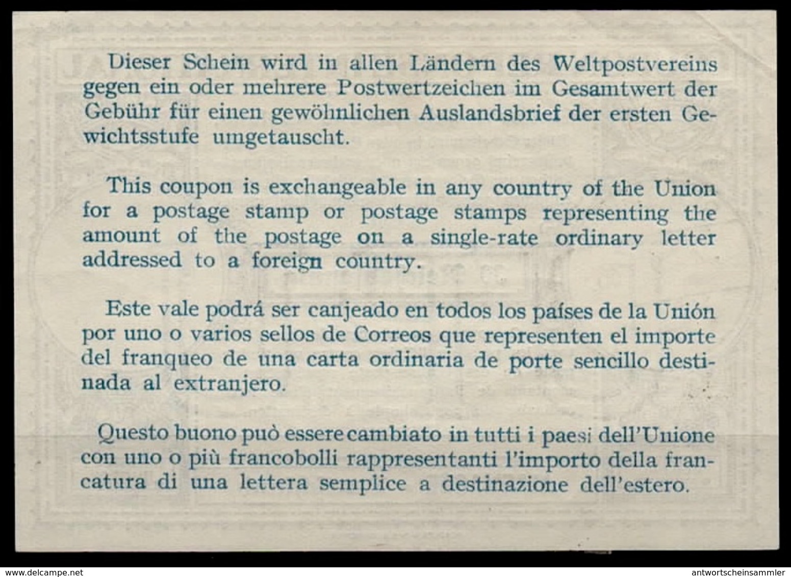 ALLEMAGNE GERMANY  Rare London Type Lo10  30 Rpf. Int. Reply Coupon Reponse Antwortschein IAS IRC O REMSCHEID 4.2.36 - Autres & Non Classés