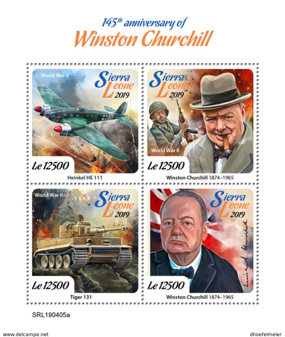 SIERRA LEONE 2019 MNH Winston Churchill M/S - OFFICIAL ISSUE - DH1921 - Sir Winston Churchill