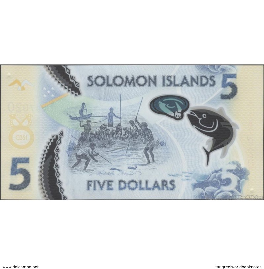 TWN - SOLOMON ISLANDS NEW - 5 Dollars 2019 Polymer - Prefix A/1 UNC - Solomon Islands