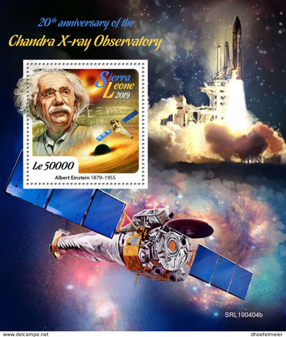 SIERRA LEONE 2019 MNH Albert Einstein Chandra X-ray Observatory S/S - IMPERFORATED - DH1921 - Albert Einstein