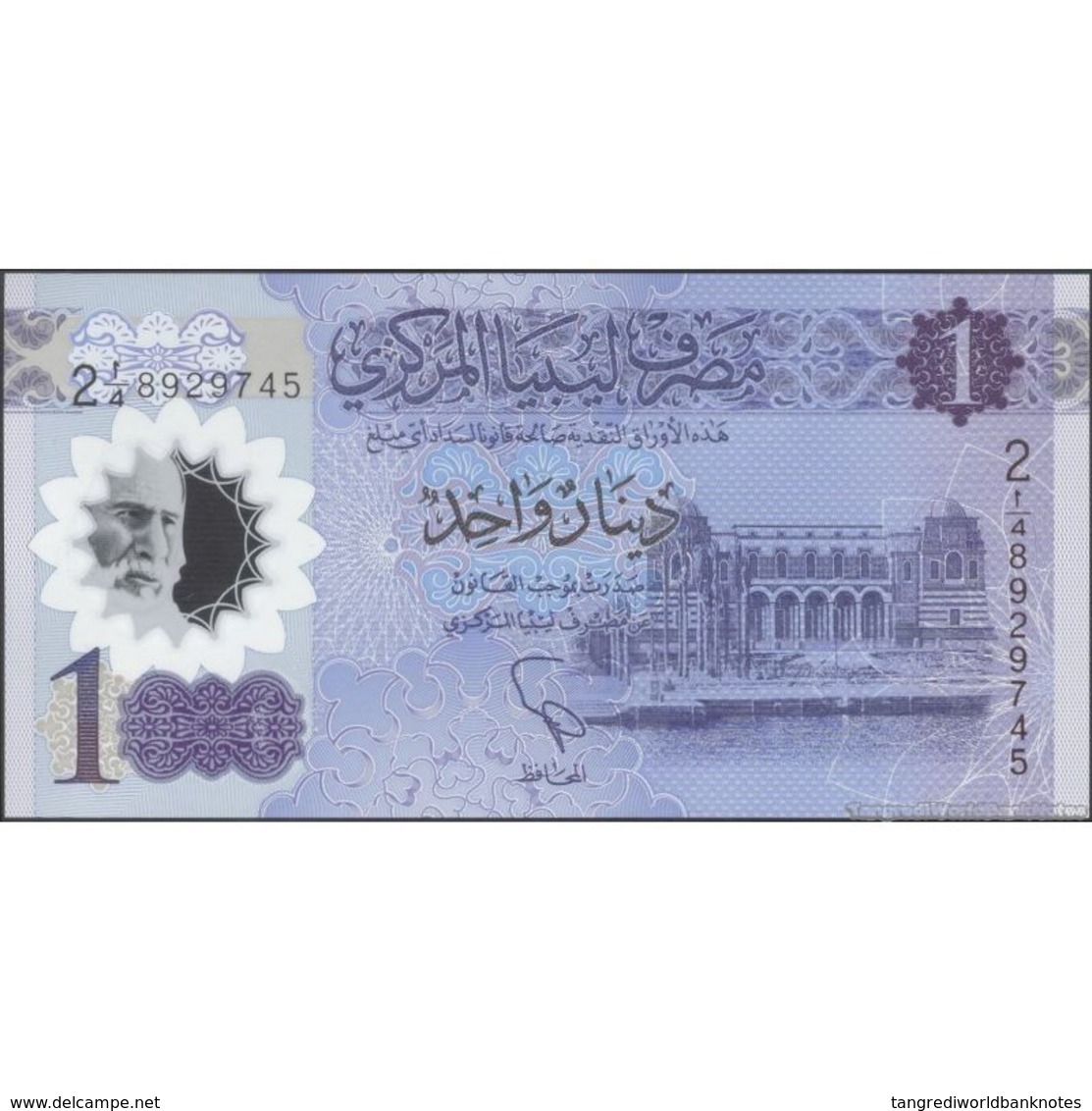 TWN - LIBYA NEW - 1 Dinar 2019 Polymer - Series 2 - Various Prefixes﻿ UNC - Libia