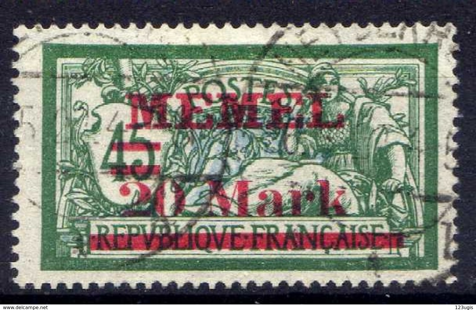 Memel 1921 Mi 39 II, Gestempelt [020619XXVII] - Memelgebiet 1923