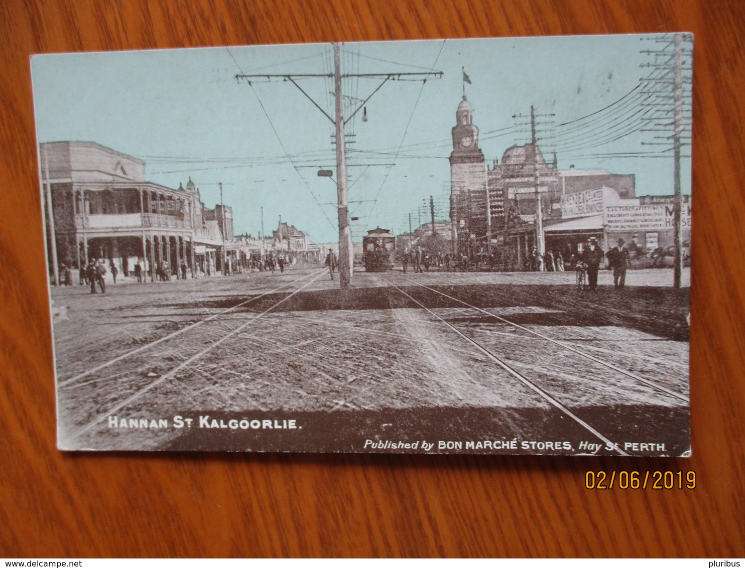 AUSTRALIA  HANNAN STREET  KALGOORLIE , TRAM , OLD POSTCARD  , O - Kalgoorlie / Coolgardie