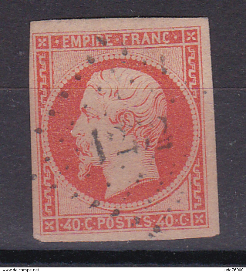 CP37/   NAPOLEON N° 16 OBL COTE 22€ - 1853-1860 Napoléon III