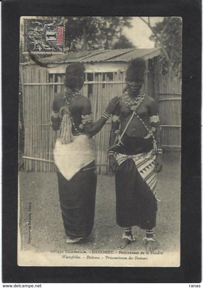 CPA DAHOMEY Afrique Noire Féticheuses Timbré Non Circulé Nu Féminin Femme Nue - Dahomey