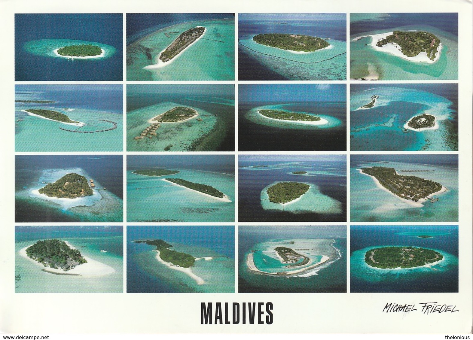 * Cartolina - Maldive - Vista Aerea Dei Atolli - Viag. Per Bologna 2004 - Maldives