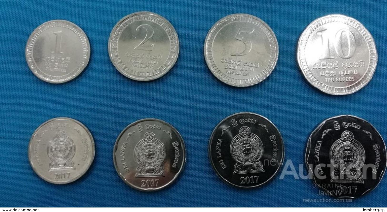 Sri Lanka - Set 4 Coins 1 2 5 10 Rupees 2017 UNC Lemberg-Zp - Sri Lanka