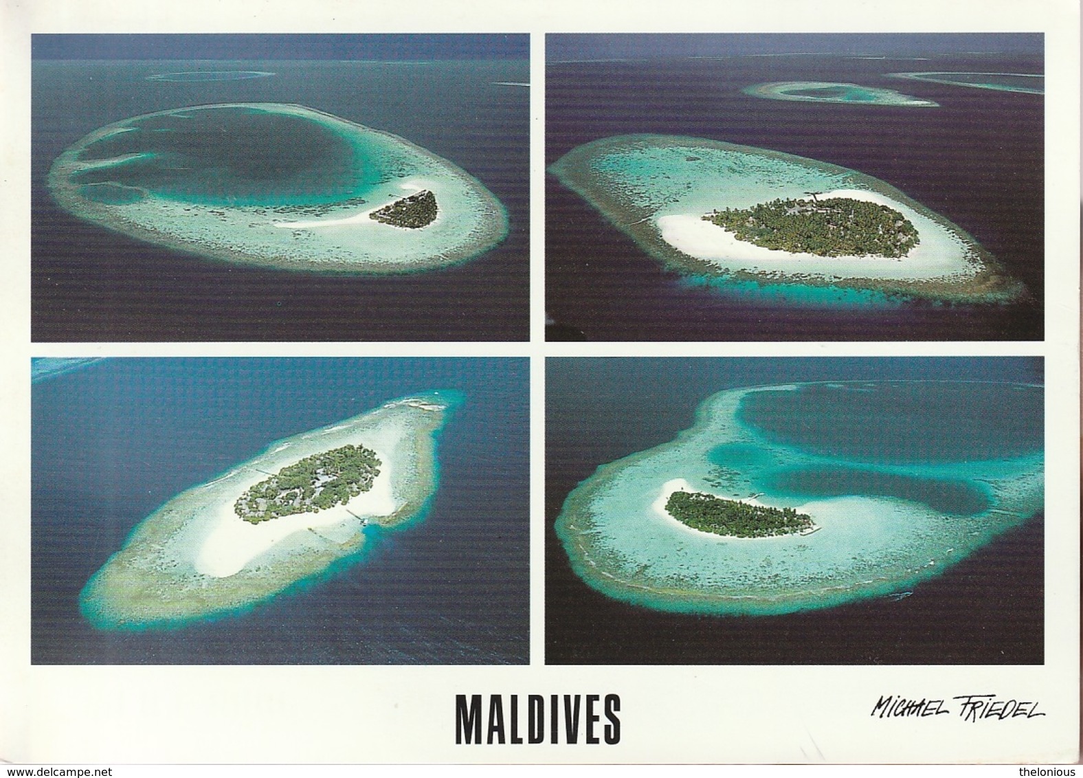 * Cartolina - Maldive - Vista Aerea Dei Atolli - Viag. Per Bologna 2002 - Maldive