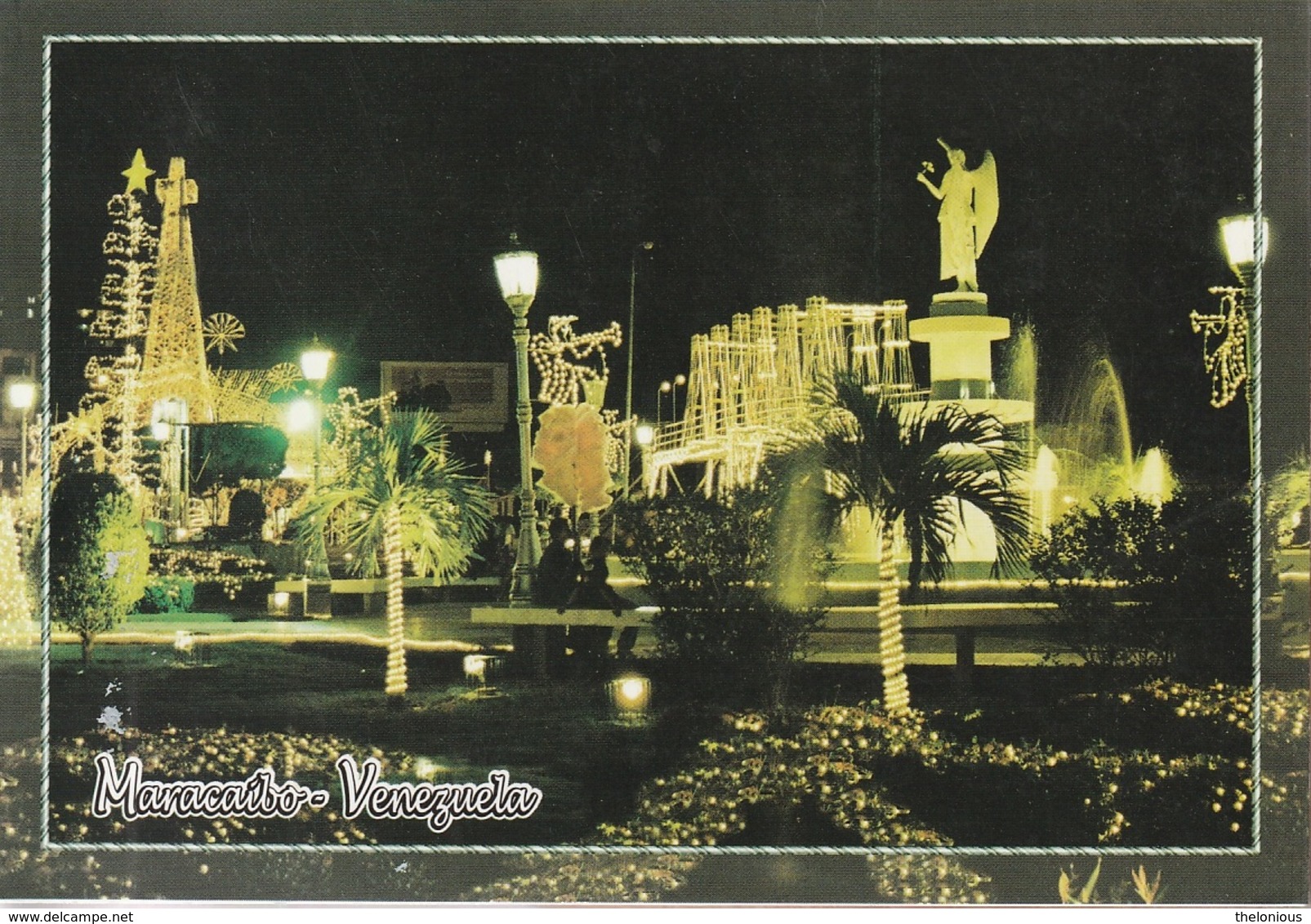 * Cartolina - Venezuela - Maracaibo, Plaza De Angel - Viag. Per Borbiago Di Mira - Venezuela