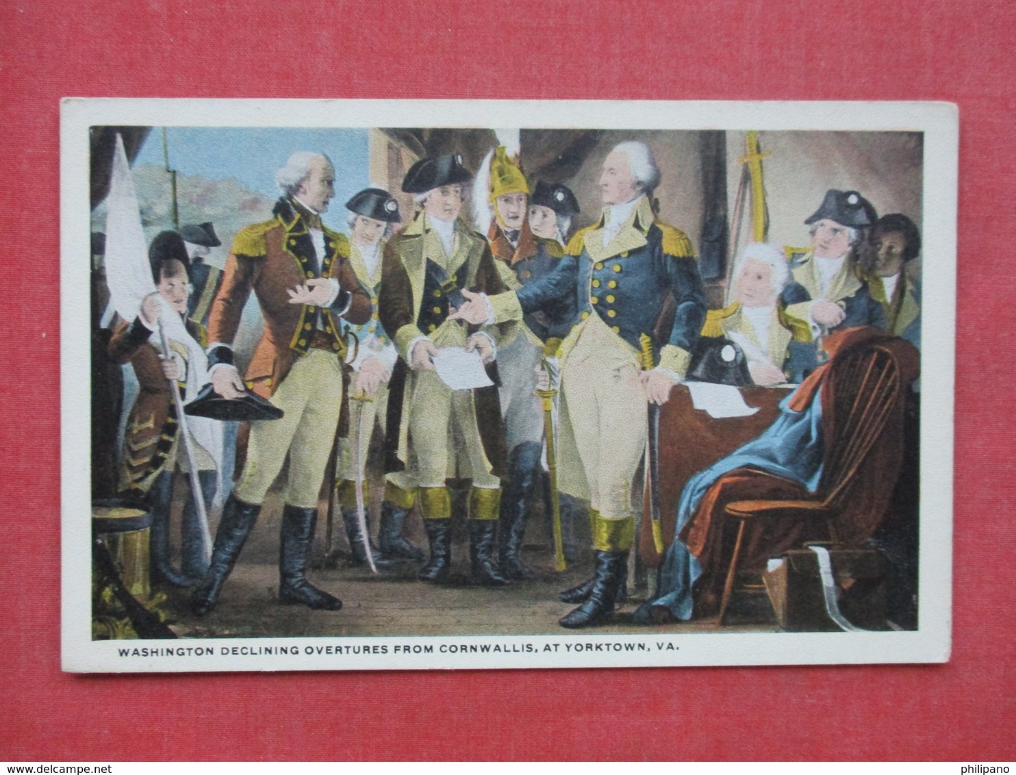 Washington  Declining Overtures From Cornwallis At Yorktown Va --------------------  --- Ref 3397 - History