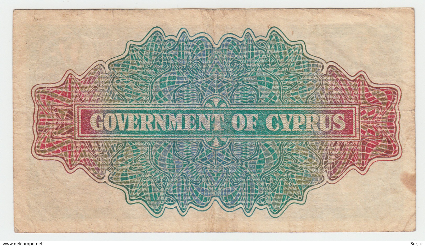 Cyprus 1 Shilling 1942 VF RARE BANKNOTE Pick 20 - Chypre