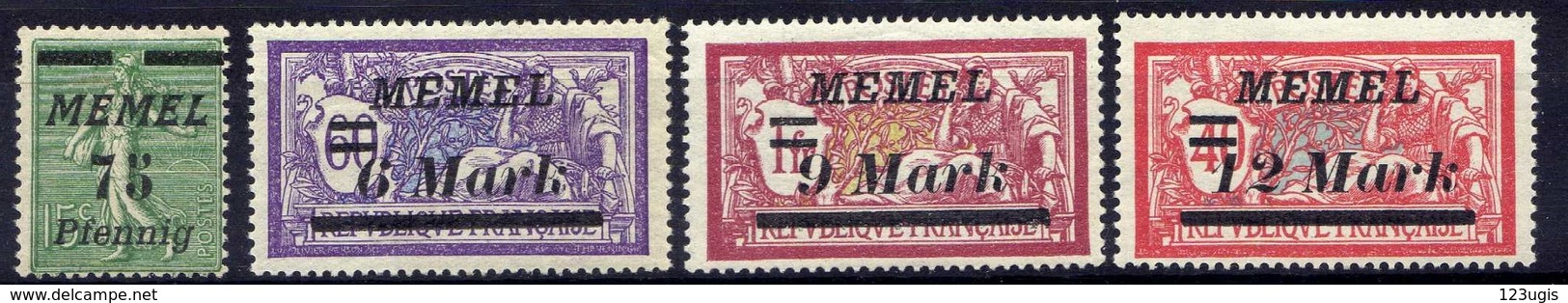 Memel (Klaipeda) 1922 Mi 85; 92-94 ** [301016XIII] - Memelgebiet 1923