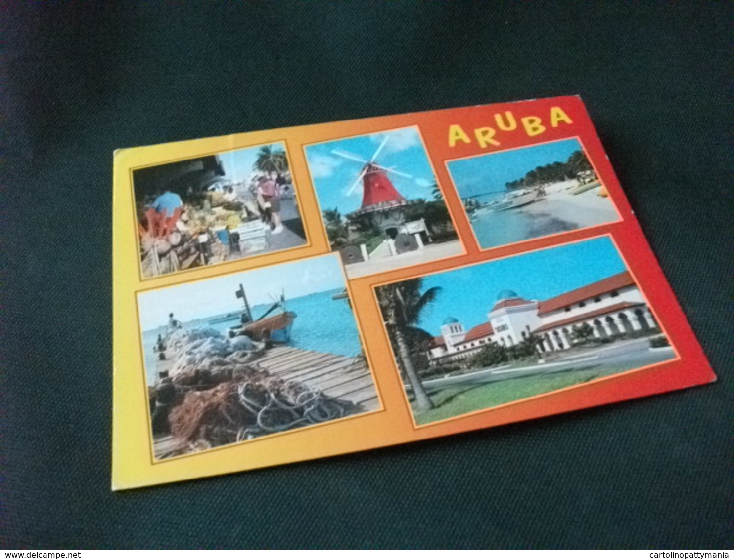 STORIA POSTALE FRANCOBOLLO SCI NAUTICO ARUBA IMAGES OF ARUBA DUTCH ANTILLES ANTILLE - Aruba