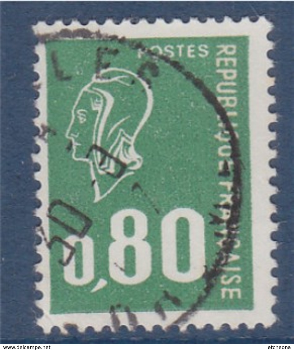 = Type Marianne De Bèquet  80c  Vert, Typographié, N°1891b Oblitéré - 1971-1976 Marianne Of Béquet