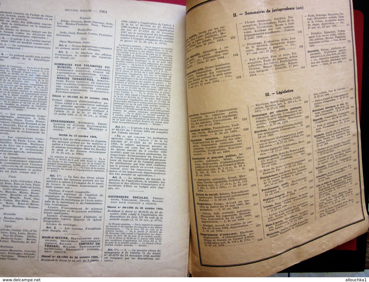 1964 Revue 38é CAHIER HEBDOMADAIRE RECUEIL DALLOZ JURISPRUDENCE DROIT DES ACTEURS & ARTISTES SUR LEURS INTERPRÉTATIONS