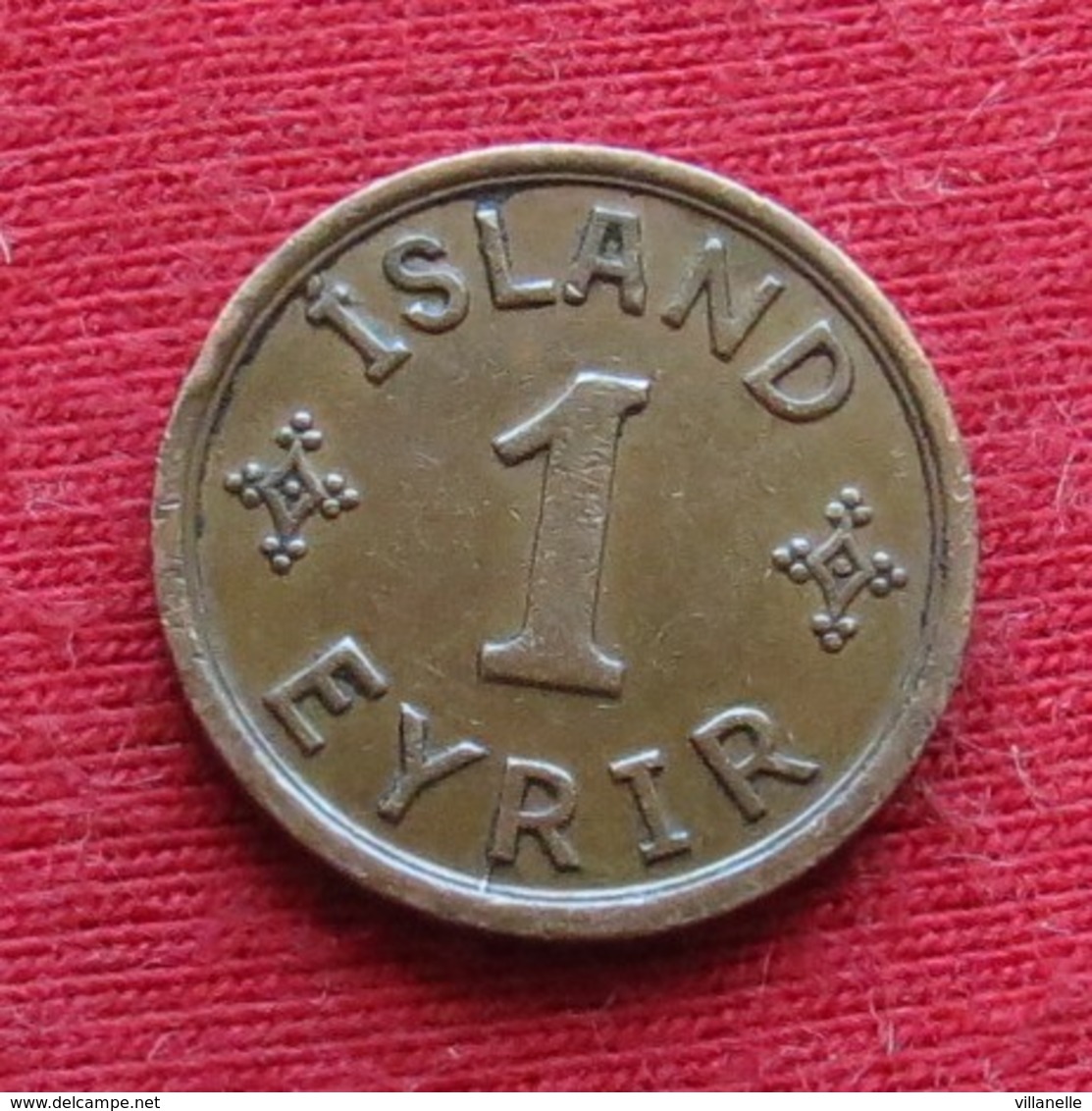 Iceland 1 Eyrir 1942 KM# 5.2  Islandia Islande Island Ijsland - Islandia