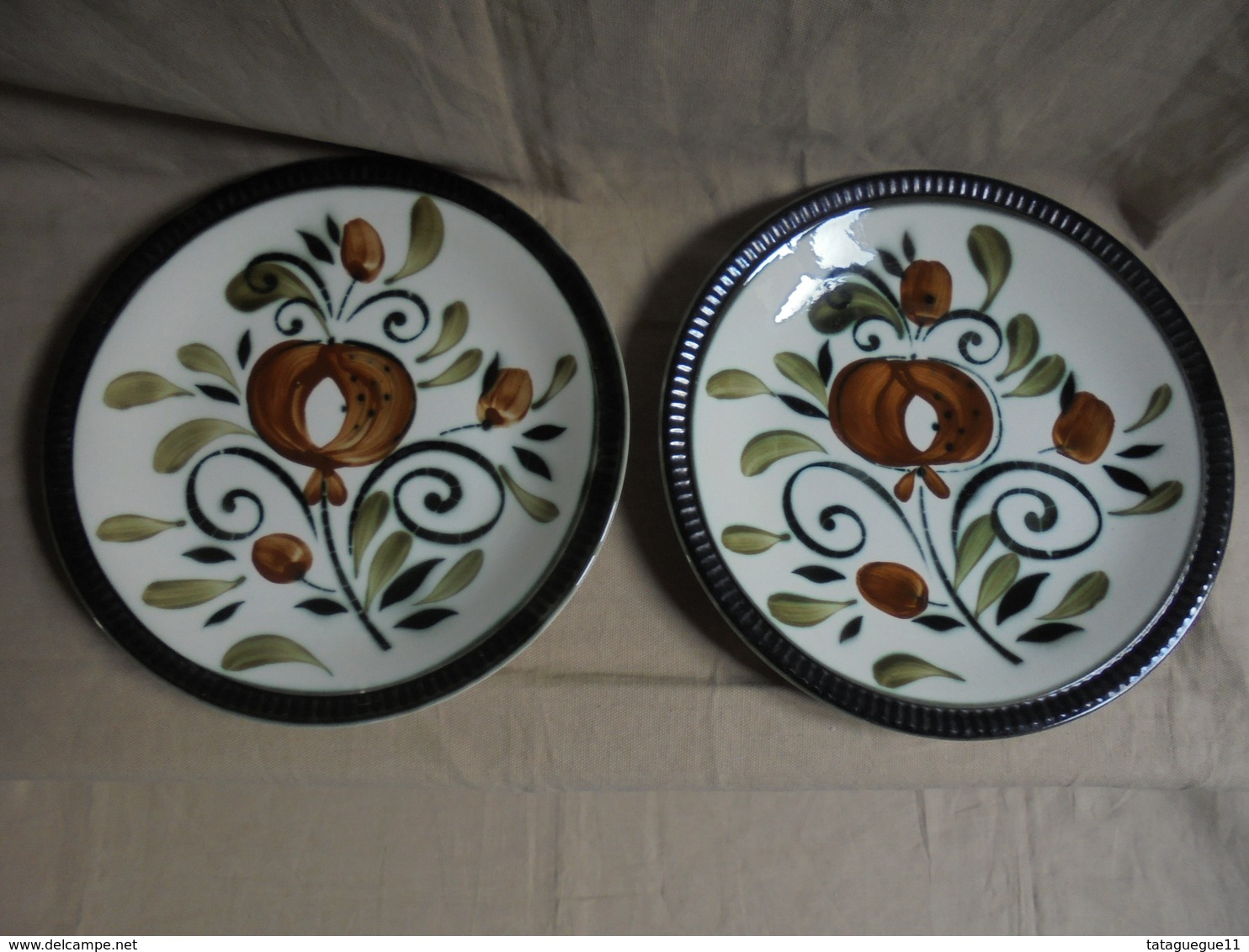 Vintage - 2 Assiettes"Argenteuil" Boch La Louvière Belgium - Autres & Non Classés