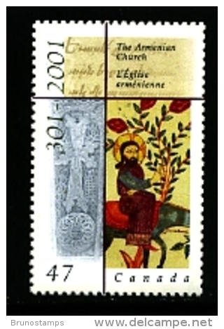 CANADA - 2001  ARMENIAN CHURCH  MINT  NH - Nuovi