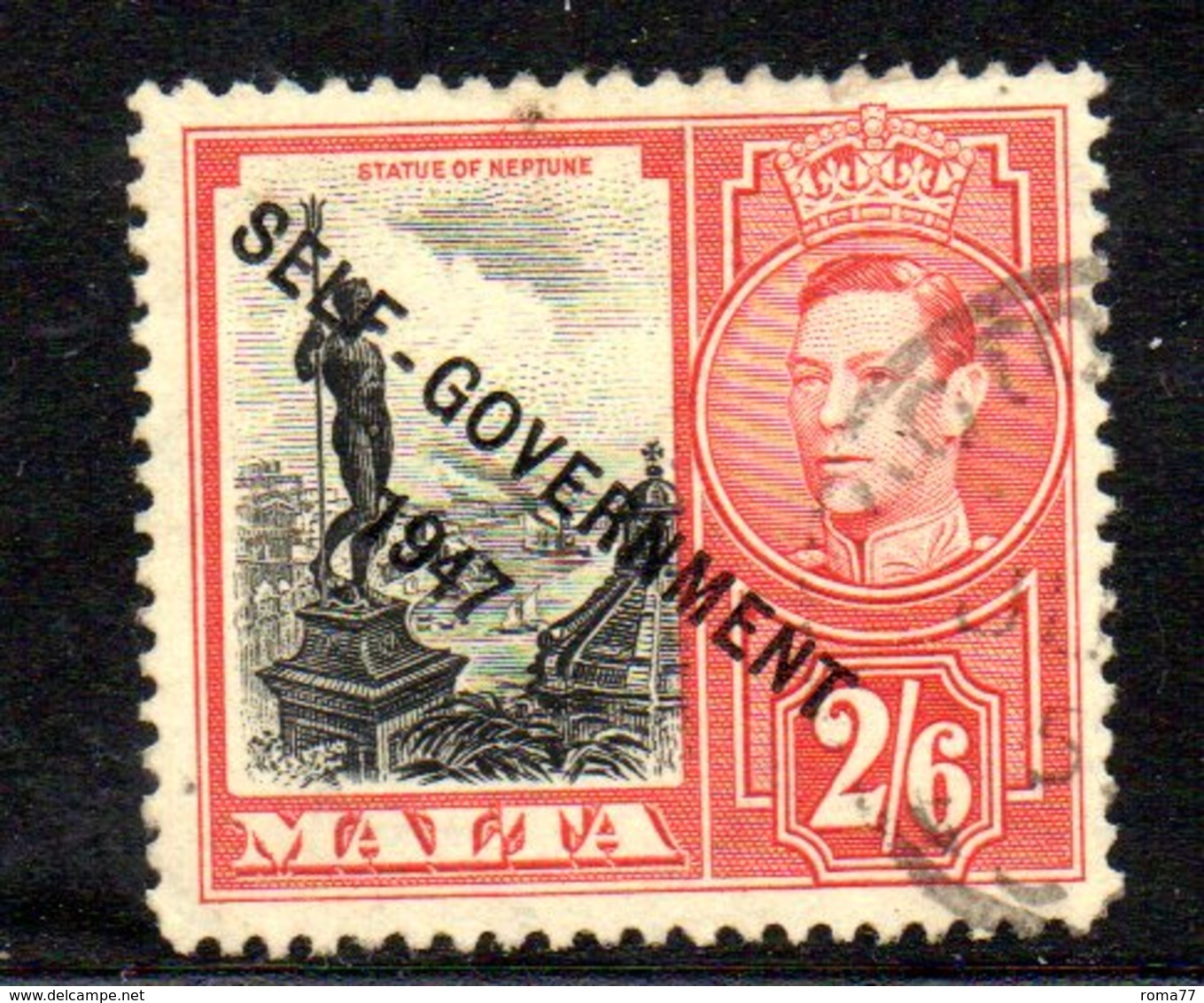 CI798B - MALTA 1948 , Unificato N. 213 Usato  (2380A) . Self Government - Malta